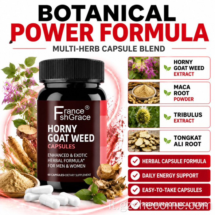 Integratore a base di erbe Shecome Honey Goat Weed con Maca